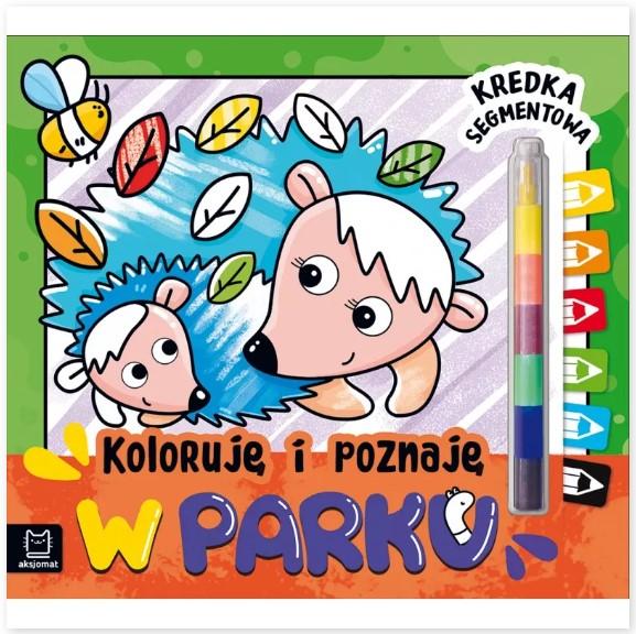 KSIĄŻECZKA KOLORUJĘ I POZNAJĘ.W PARKU.KREDKA SEGMENTOWA