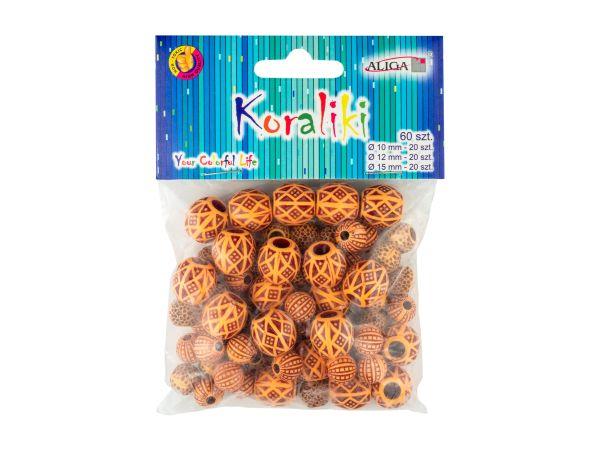KORALIKI PJ-0590 PLASTIKOWE MIX WZORÓW I ROZMIARÓW A60