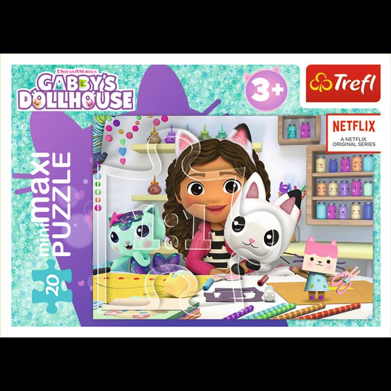 PUZZLE 20 TREFL MINIMAXI KOLOROWY DZIEŃ GABBI