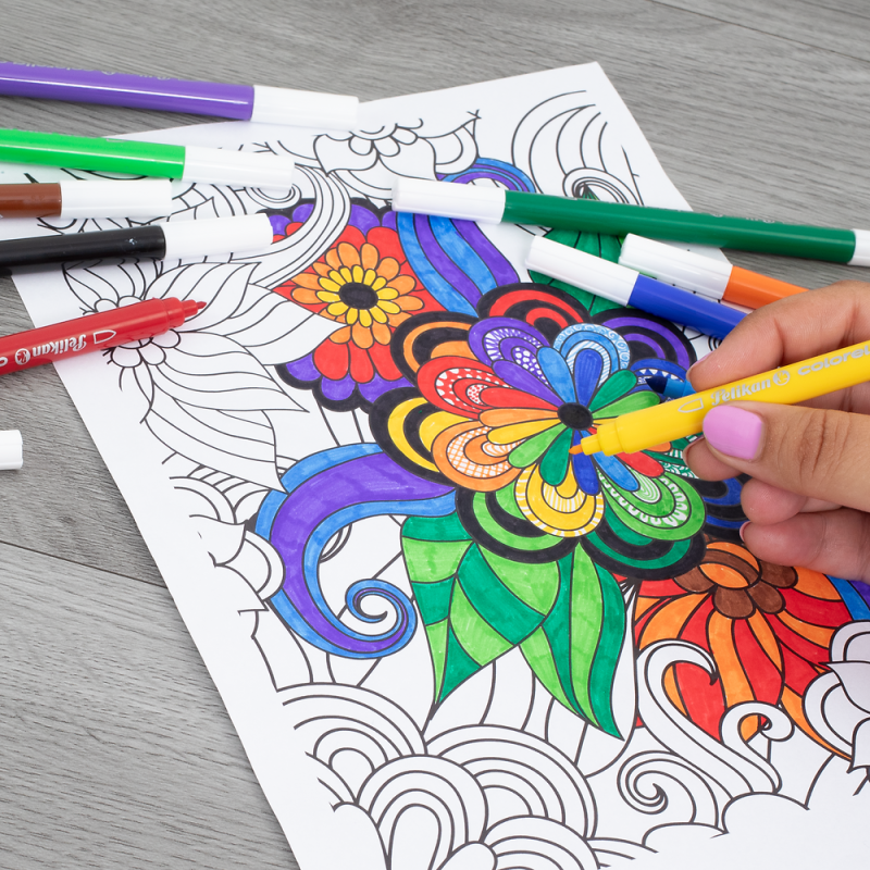 FLAMASTRY 10 PELIKAN COLORELLA DUO C407 ET-BL