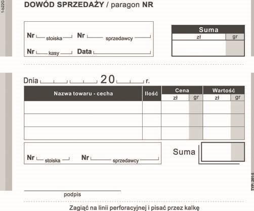 DRUK M DOWÓD SPRZEDAŻY A6