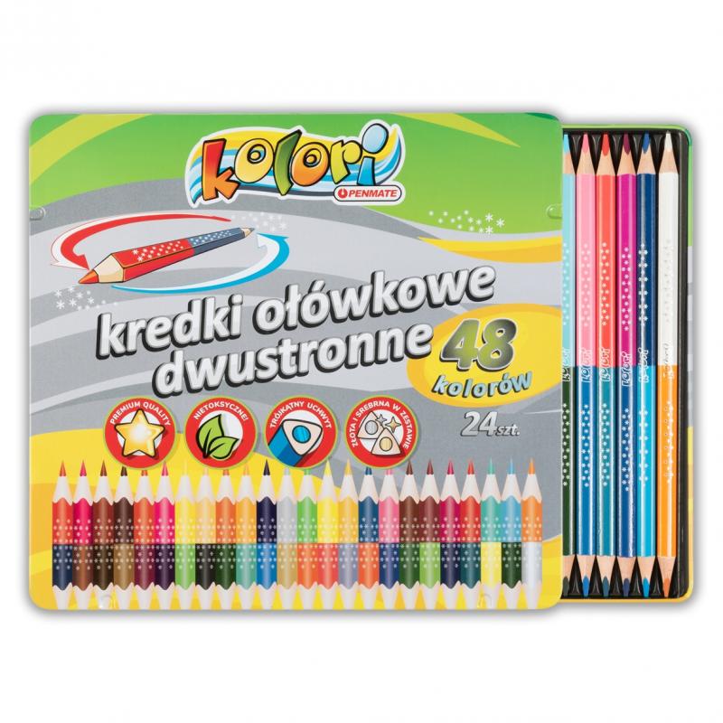 KREDKI OŁÓWKOWE 24/48 TRÓJKĄTNE PANMATE KOLORI PREMIUM
