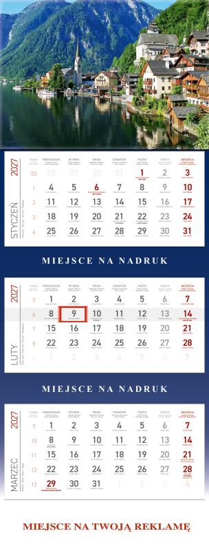 KALENDARZ TRÓJDZIELNY JEZIORO 2027