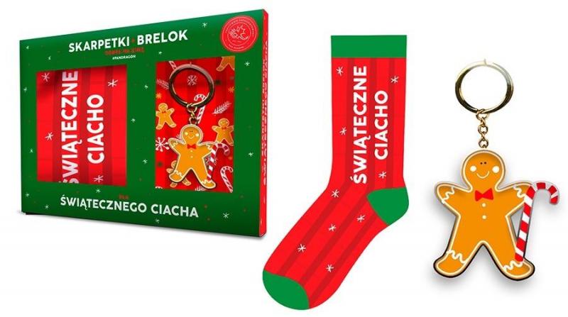 SKARPETKI+BRELOK ŚWIĄTECZNE CIACHO