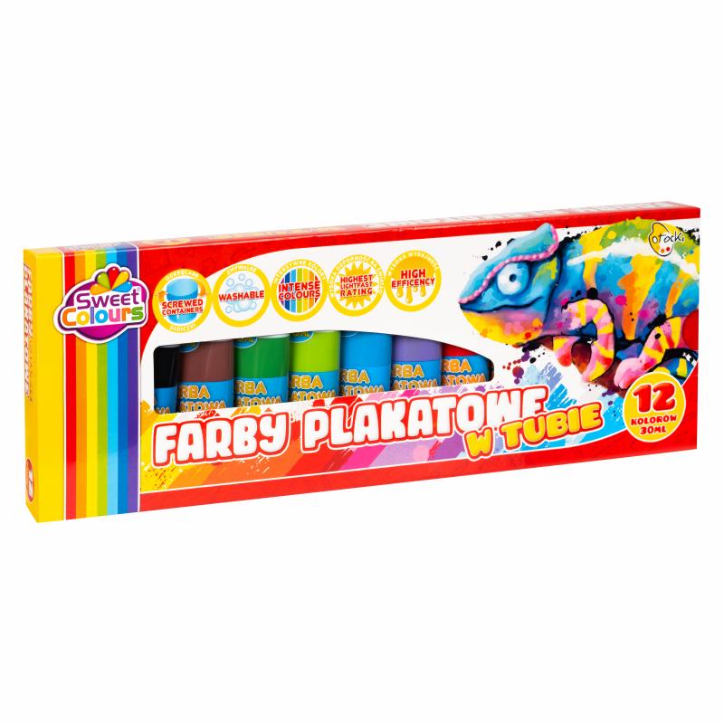 FARBY PLAKATOWE 12 W TUBIE OTOCKI