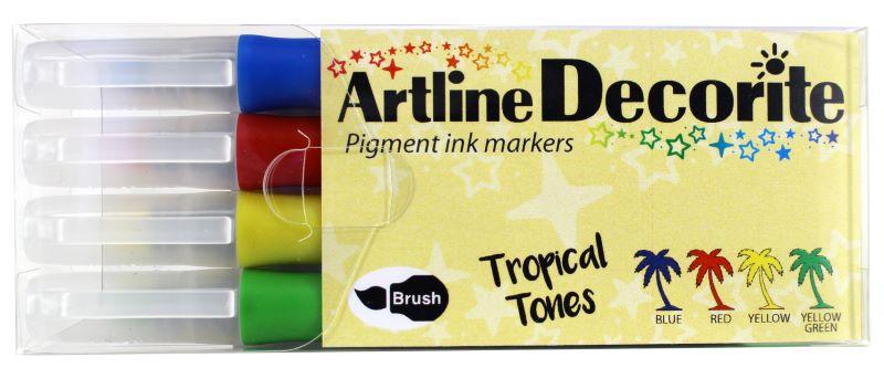 MARKER DEC. BRUSH /4/TROPICAL