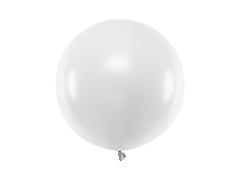 BALON OKRĄGŁY 60CM PASTEL PURE WHITE