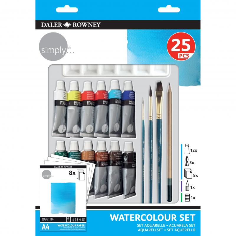 ZESTAW SIMPLY WATERCOLOR 25 SZT. BLACK FRIDAY