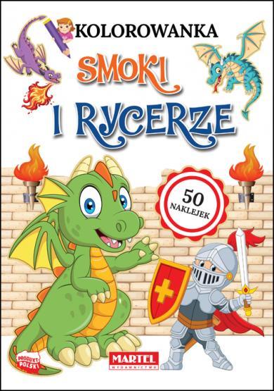 KSIĄŻECZKA KOLOROWANKA SMOKI I RYCERZE Z NAKLEJKAMI