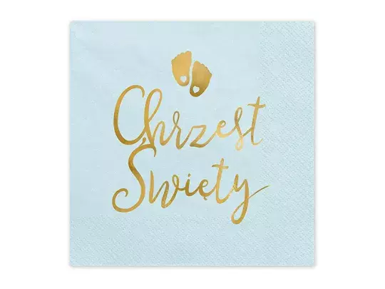 SERWETKI CHRZEST ŚWIĘTY 33X33CM JASNY NIEBIESKI