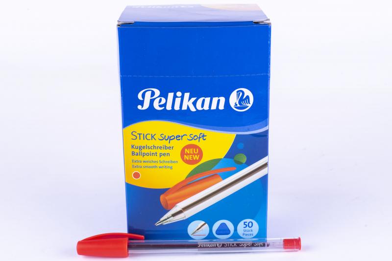 DŁUGOPIS PELIKAN STIC SUPER SOFT CZERWONY A/50