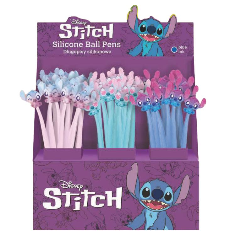DŁUGOPIS ŻELOWY / FLEXY / SILIKONOWY A/48 STITCH DISNEY BLACK