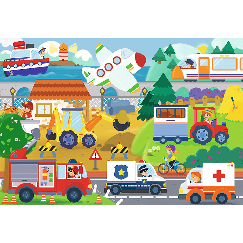 PUZZLE 36 Z OKIENKIEM POJAZDY