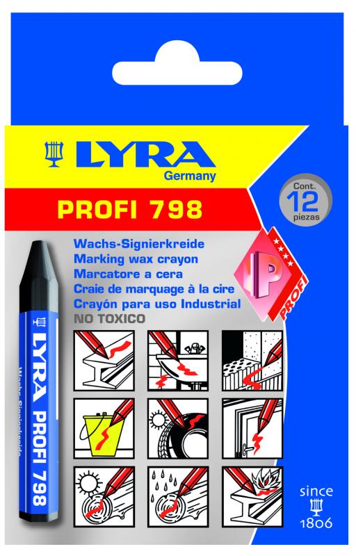 KREDKA WOSKOWA PROFI 798 LYRA CZARNA