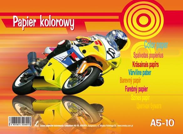 ZESZYT PAPIERÓW KOLOROWYCH A5/32 KRESKA