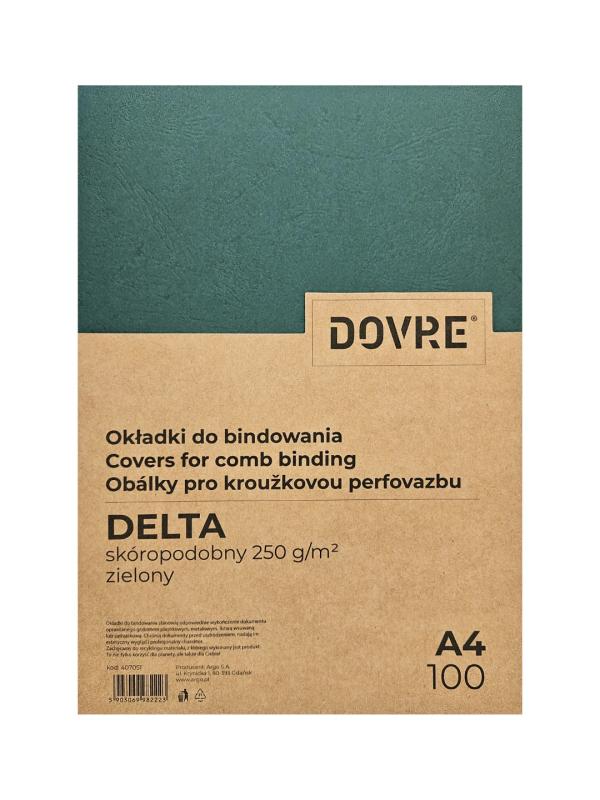 OKŁADKA DO BINDOWANIA ZIELONA DELTA SKÓROPODOBNA A100