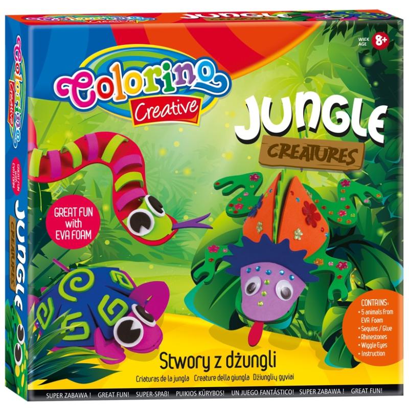ZESTAW KIDS CREATIVE Z PIANKI STWORY Z DŻUNGLI