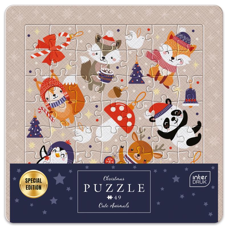 PUZZLE W RAMCE 49 ELEMENTÓW BN CUTE ANIMAL #ŚWIĘTA