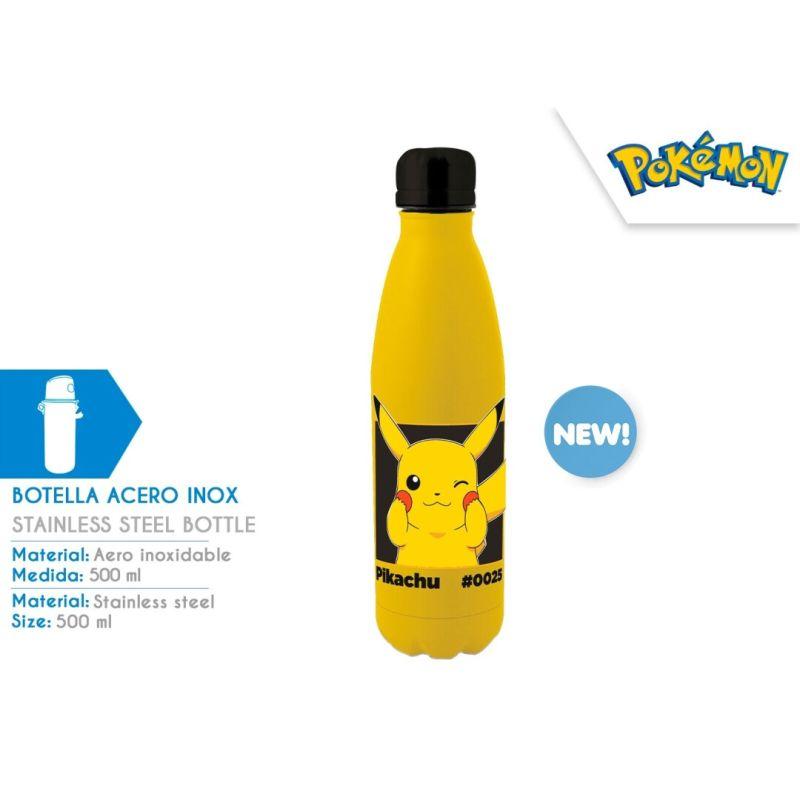 BUTELKA 500ML PICACHU POKEMON ZE STALI NIERDZEWNEJ