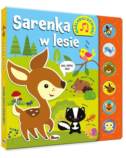KSIĄŻECZKA NAŚLADUJ DŹWIĘKI SARENKA W LESIE
