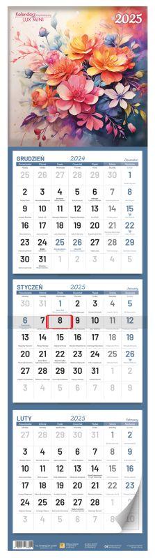 KALENDARZ ŚCIENNY TRZYMIESIĘCZNY LUX MINI