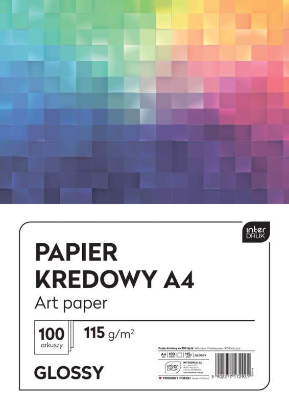 PAPIER KREDOWANY A4/100 BŁYSK