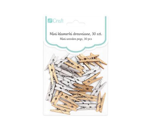 MINI KLAMERKI GOLD & SILVER 30SZT
