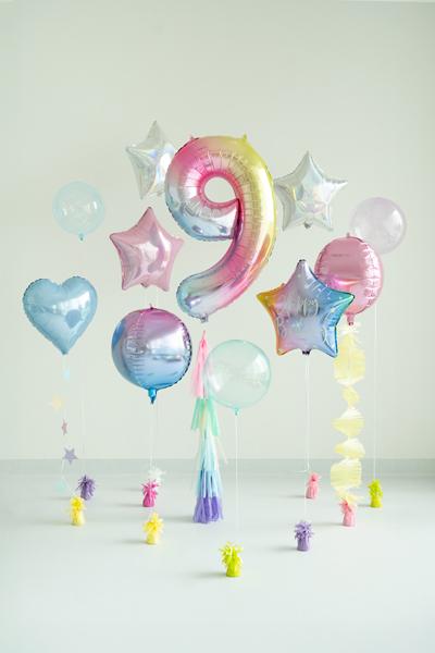 BALON FOLIOWY 9 86CM PASTELOWY TĘCZOWY