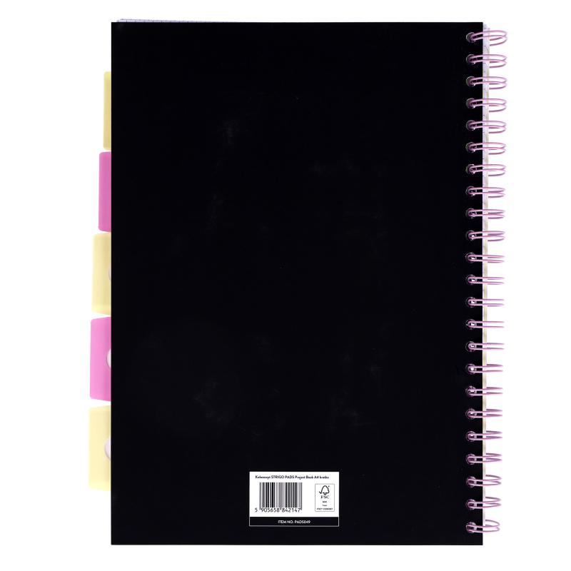 KOŁOZESZYT A4/100# GŁĘBINY MEDUZA CZARNY 80G STRIGO