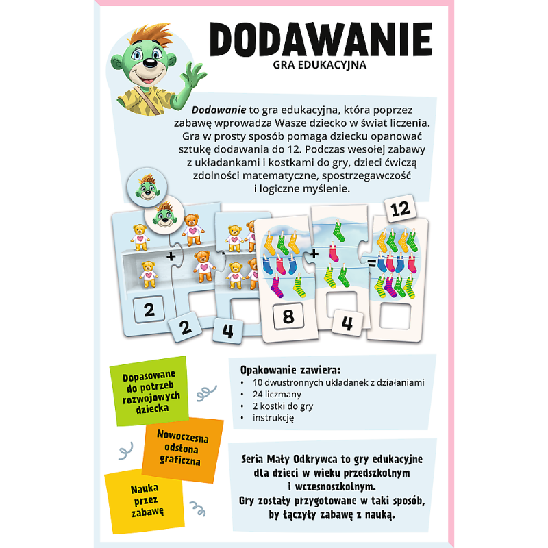 GRA TREFL DODAWANIE - MAŁY ODKRYWCA