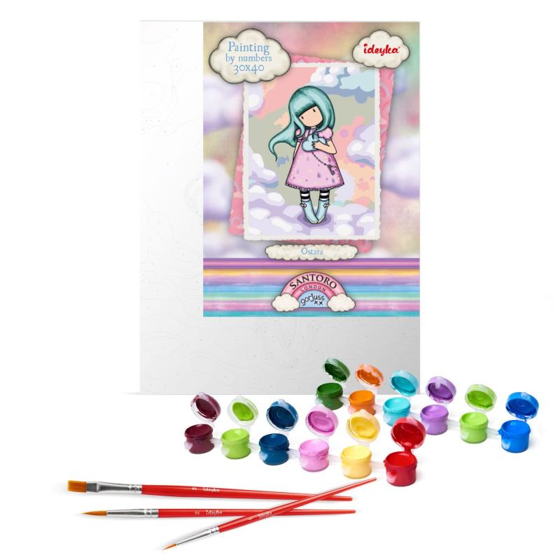 ZESTAW DO MALOWANIA PO NUMERACH KIDS OSTARA SANTORO GORJUSS COLLECTION 30X40CM