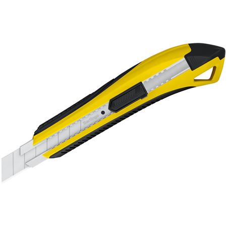 NÓŻ BERLINGO BIUROWY RAZZOR 300 18MM BLOKADA GRIP ŻÓŁTY