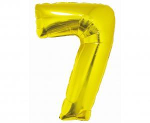 BALON FOLIOWY SMART CYFRA 7 ZŁOTA 76CM
