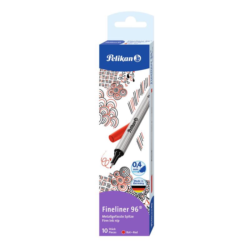 CIENKOPIS PELIKAN 96 0,4MM CZERWONY A10