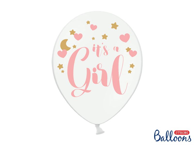 BALONY IT'S A GIRL P.PURE WHITE 30CM A/50