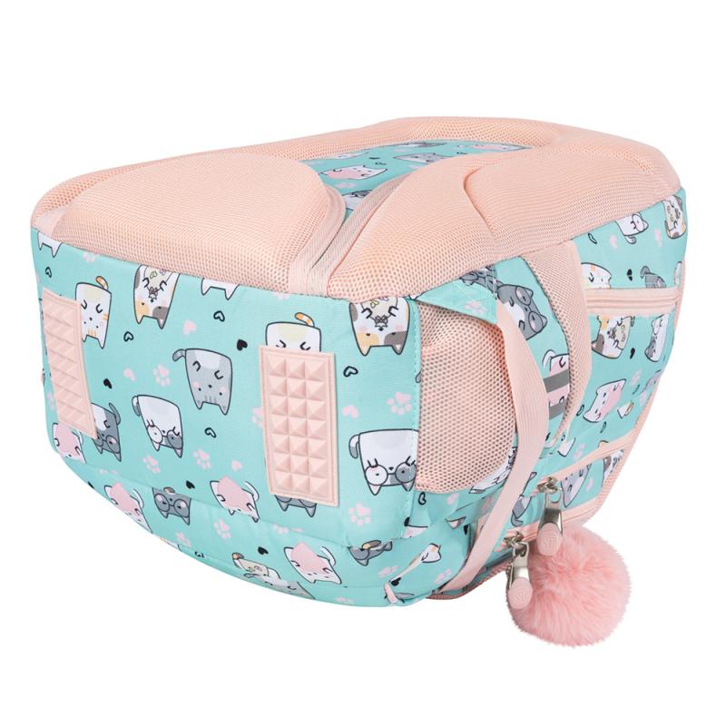 PLECAK 3-KOMOROWY CHARMING CATS STRIGHT BP-26