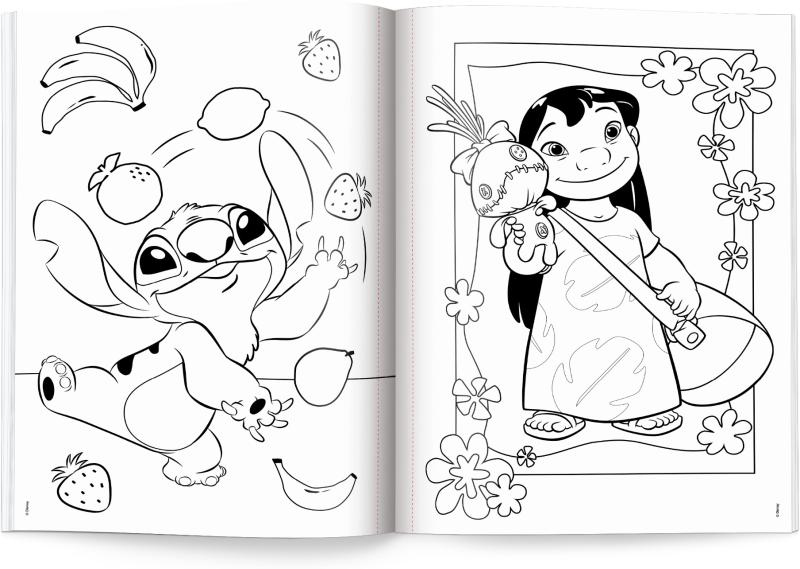 KSIĄŻECZKA DISNEY STICH. MEGAKOLOROWANKA. BROKATOWE NAKLEJKI