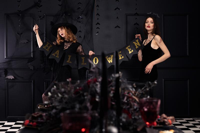 BANER HALLOWEEN CZARNY 20X175CM