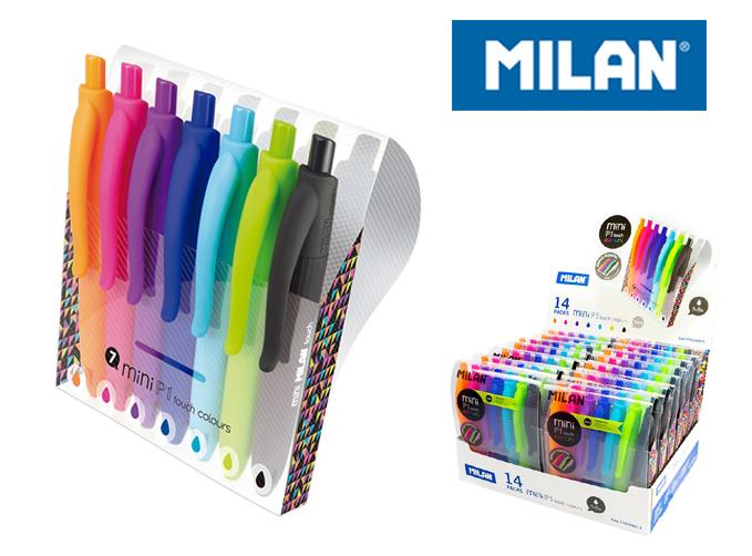 DŁUGOPIS MILAN P1 MINI COLOURS 7KOL.ETUI DISP.14OP