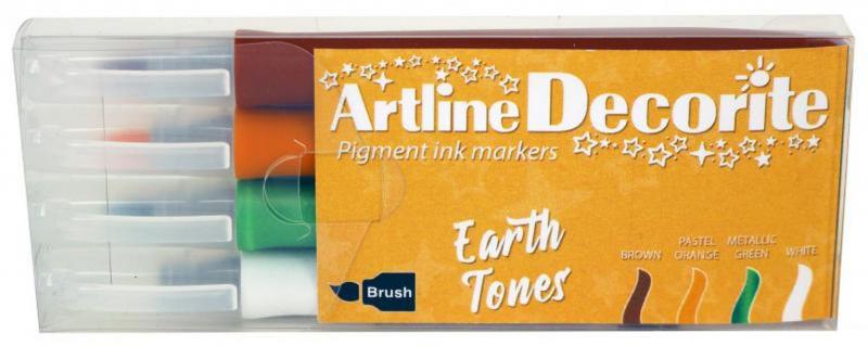 MARKER DECORITE BRUSH/BLISTER 4/ ZIEMIA