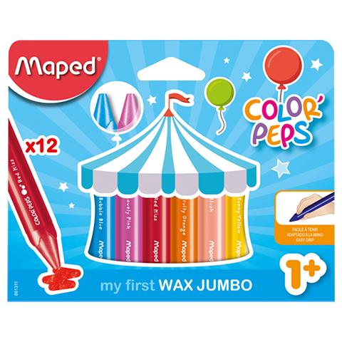 KREDKI 12 MAPED ŚWIECOWE JUMBO COLORPE 1+