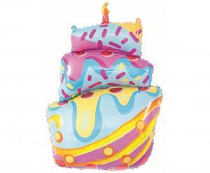 BALON FOLIOWY TORT Z LUKREM 77CM