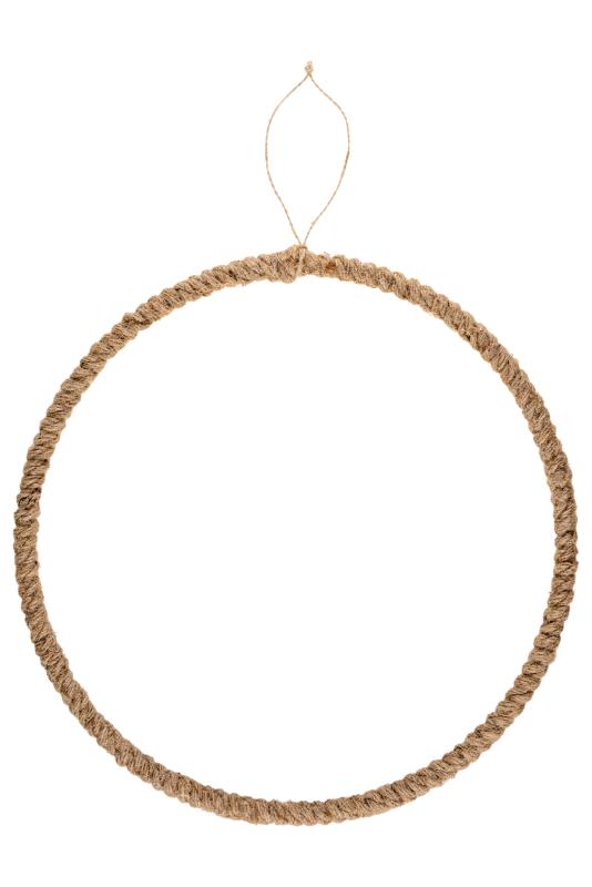 RING METALOWY SMJ-0338 POKRYTY JUTOWYM SZNURKIEM 30CM