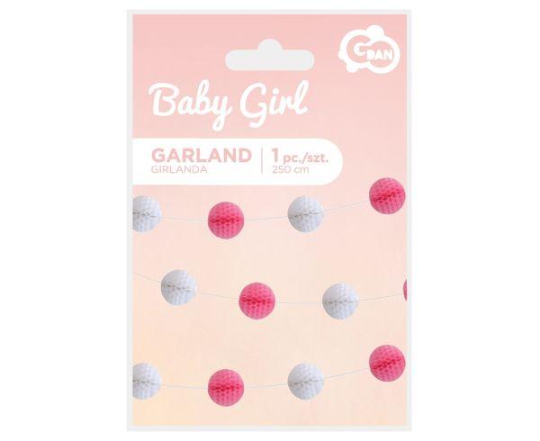 GIRLANDA B&G KULECZKI BABY GIRL J.RÓŻOWA 250CM