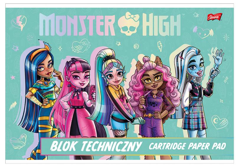 BLOK TECHNICZNY A4/10 MONSTER HIGH