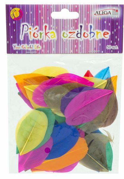 PIÓRKA P-3295 A/50 4-8CM MIX KOLORÓW