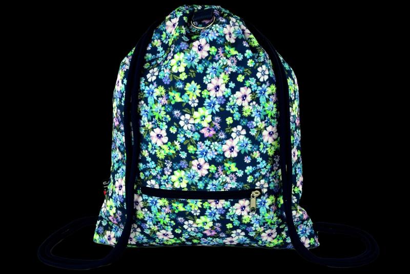 PLECAK NA SZURKACH STRIGHT SO-11 FLOWERS GREEN