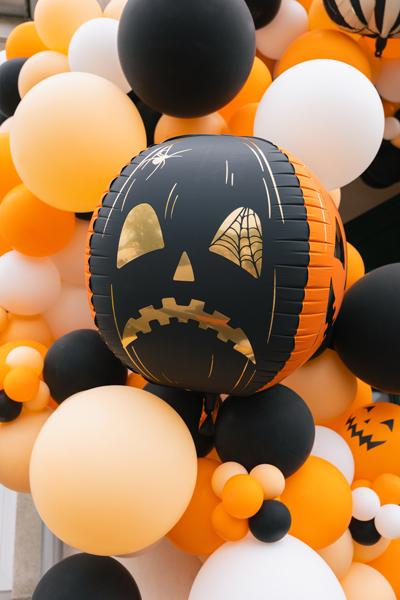 BALON FOLIOWY STRASZNE DYNIE 50CM POMARAŃCZOWO-CZARNE