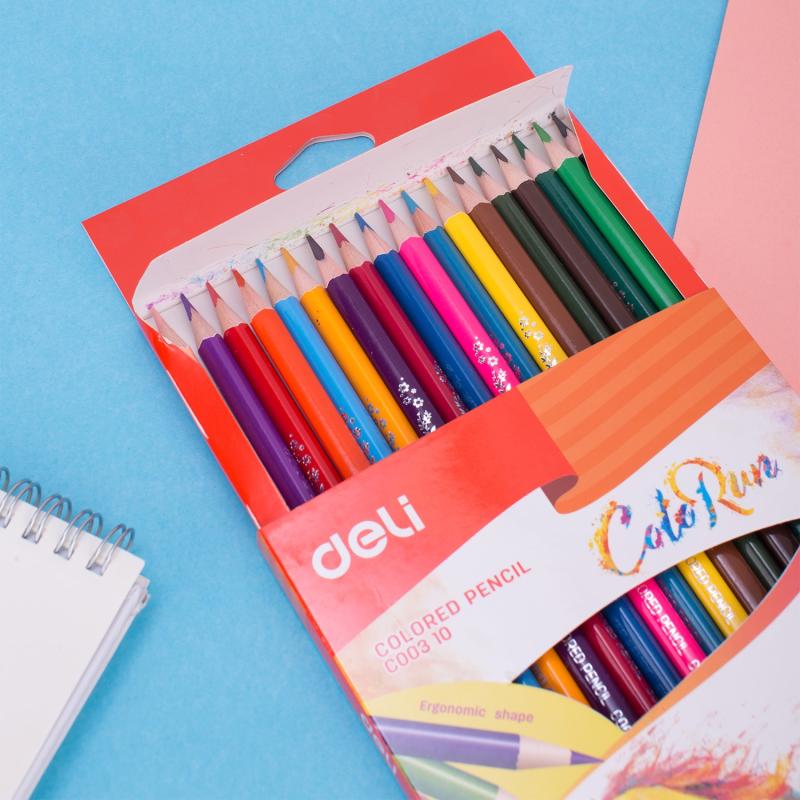 KREDKI 18 OŁÓWKOWE TRÓJKĄTNE COLORUN DELI