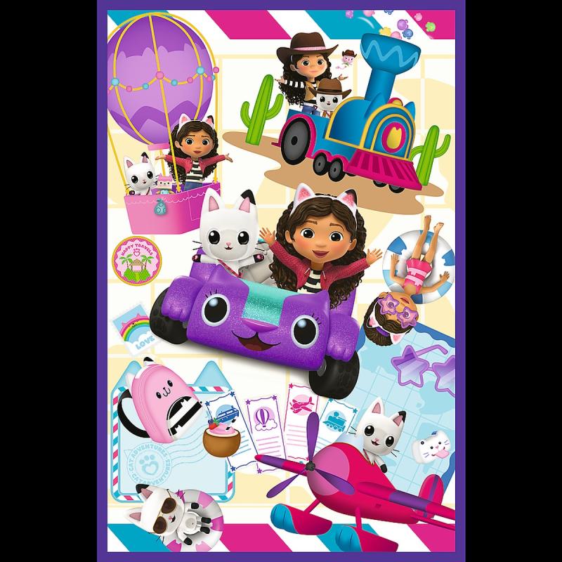 PUZZLE 3X80 TREFL KOLOROWE DNI GABBY